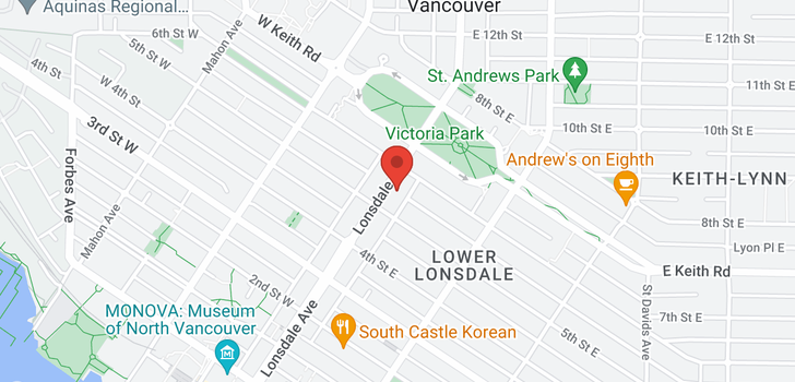 map of 902 540 LONSDALE AVENUE